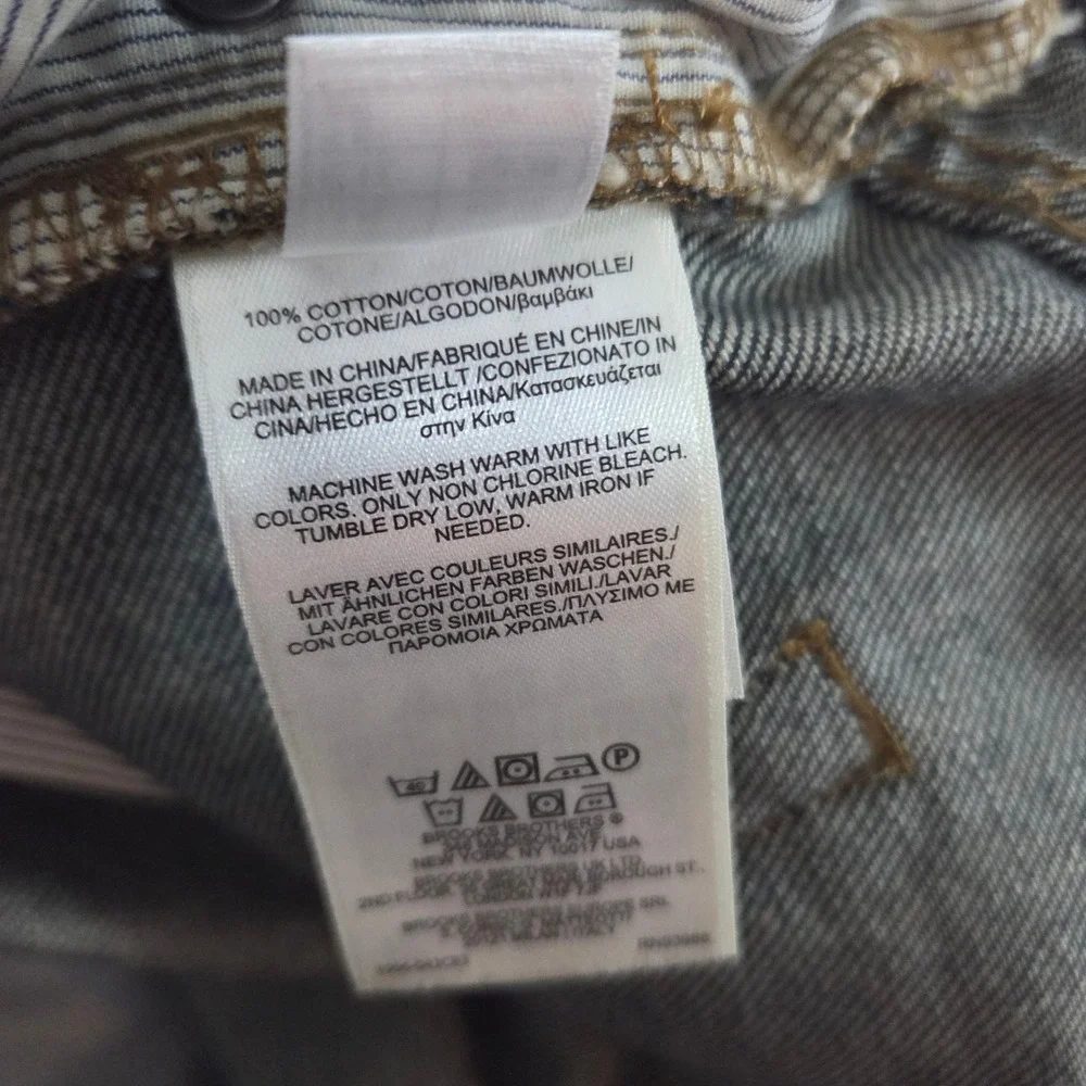 Brooks Brothers Straight Fit Jeans Men's 40x30 Dark Wash 100% Cotton Denim